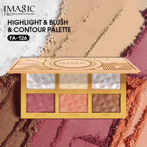 IMAGIC 6-Color Blush, Highlighter & Contour Palette
